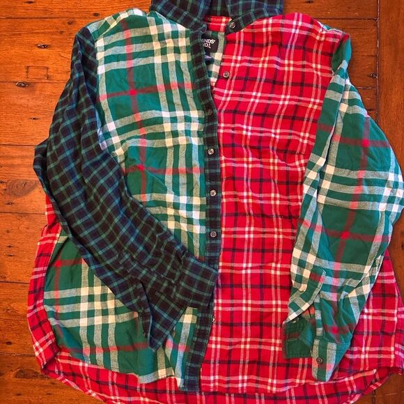 Plaid Womens Shirt - Red and Green - Picture 3 of 6